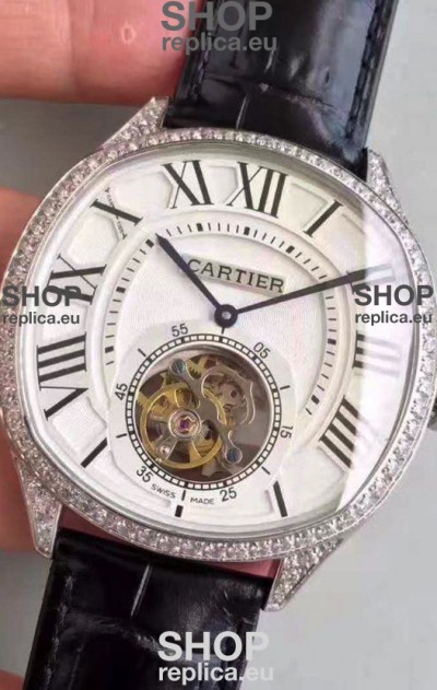 Drive De Cartier 1:1 Mirror Replica Watch with Tourbillon Movement
