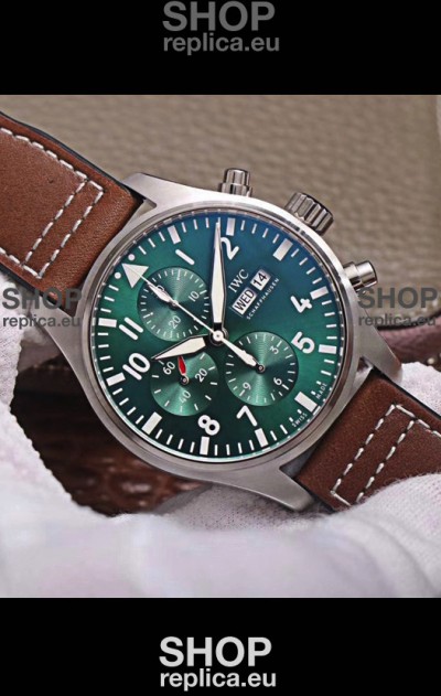 IWC Pilot Chronograph Edition Green Dial 1:1 Mirror Replica Watch
