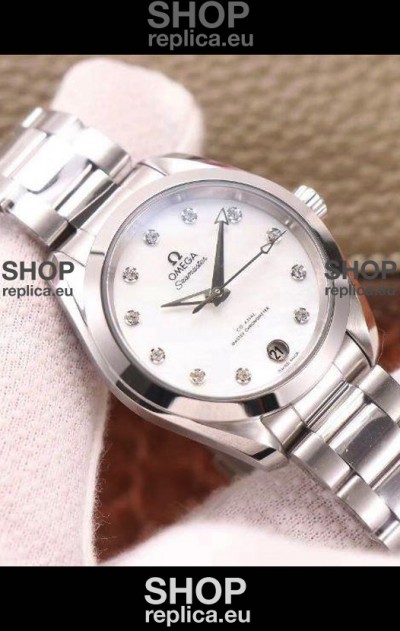 Omega Seamaster Aquaterra 150M 34MM Swiss Replica Watch in White Dial