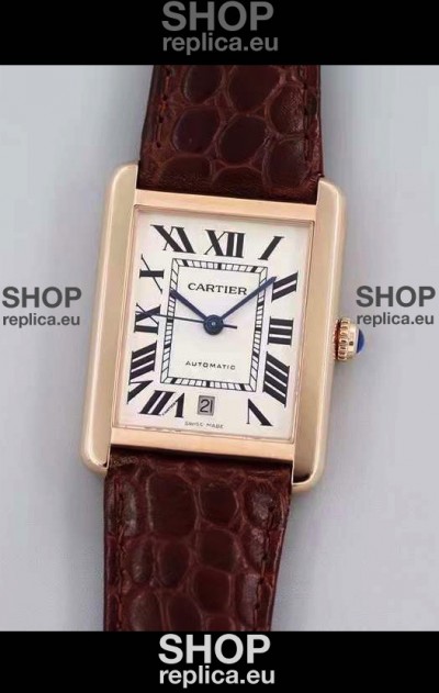 Cartier Tank Solo Swiss Automatic Watch in Rose Gold Plating 31MM Wide 