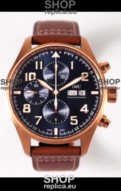 IWC Pilot Chronograph Le Petit Prince Edition Rose Gold 1:1 Mirror Replica Watch
