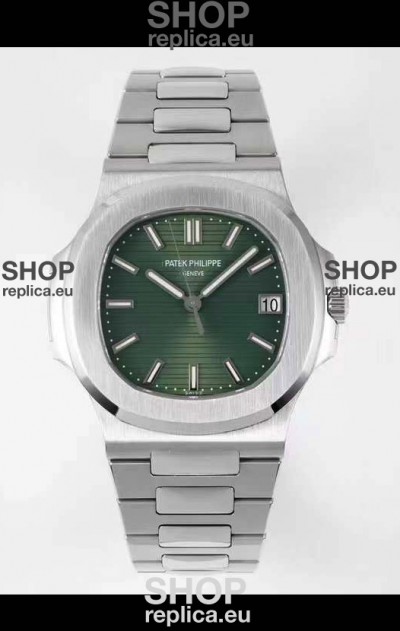 Patek Philippe Nautilus 5711/1A-014 1:1 Mirror Swiss Replica Watch in Green Dial 904L Steel 