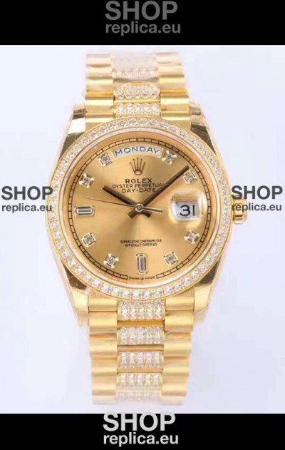 Rolex Day Date Presidential 18K Yellow Gold Watch 36MM - Gold Dial 1:1 Mirror Quality Watch