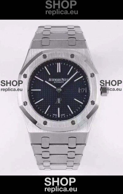 Audemars Piguet Royal Jumbo Oak Extra Thin Swiss Replica - 1:1 Mirror Replica Watch 904L Steel Blue Dial