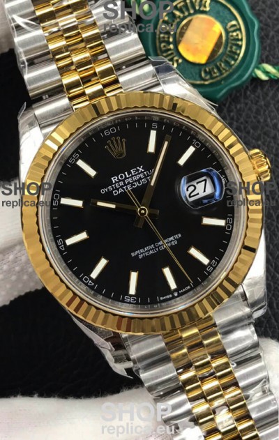 Rolex Datejust 126333 41MM Cal.3135 Swiss 1:1 Mirror Replica Watch in 904L Black Dial 