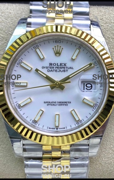 Rolex Datejust 126333 41MM Cal.3135 Swiss 1:1 Mirror Replica Watch in 904L White Dial 
