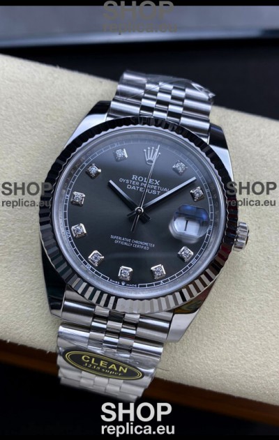 Rolex Datejust 126334 41MM ETA 3235 Swiss 1:1 Mirror Replica Watch in 904L Steel Dark Grey Dial 