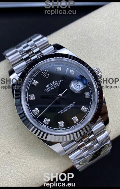 Rolex Datejust 126334 41MM ETA 3235 Swiss 1:1 Mirror Replica Watch in 904L Steel - Black Dial 