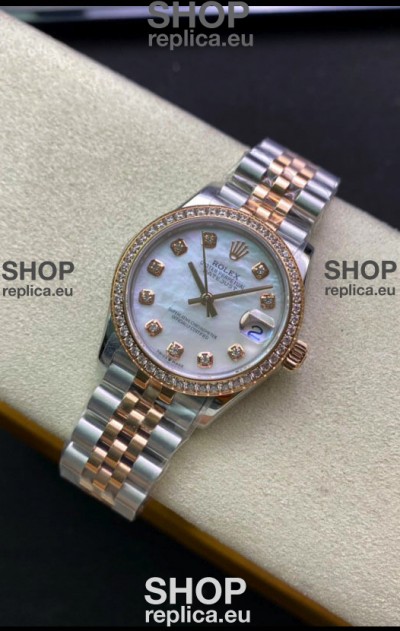Rolex Datejust 278381 31MM Swiss Replica in 904L Steel Two Tone Rose Gold 1:1 Mirror Replica