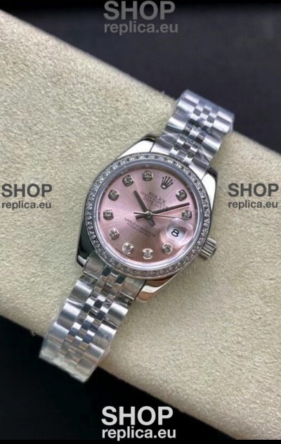Rolex Datejust 279174 28MM Swiss Replica in 904L Steel in Pink Dial - 1:1 Mirror Replica