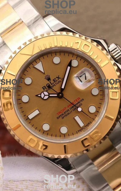 Rolex Yachtmaster 40 Yellow Gold Two Tone 1:1 Swiss Replica Watch in 904L Steel Casing