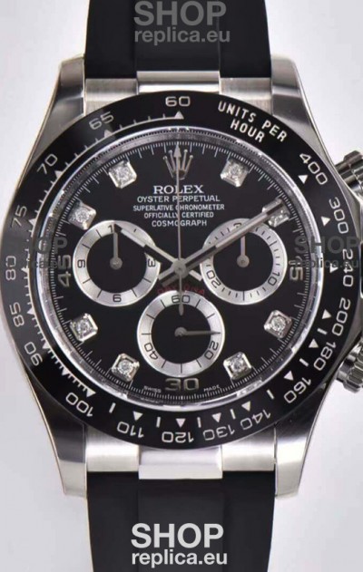 Rolex Cosmograph Daytona 116509 Black Dial Cal.4130 Movement - 904L Steel Watch