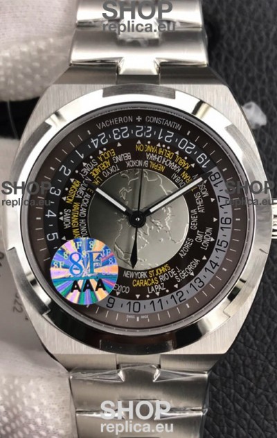 Vacheron Constantin Overseas World Time Edition Grey Dial Swiss Replica Watch 