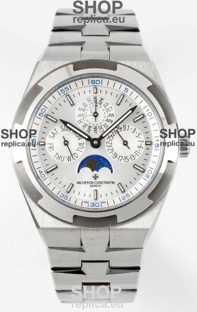 Vacheron Constantin Overseas Perpetual Calendar Ultra-Thin Steel Dial with Steel Strap