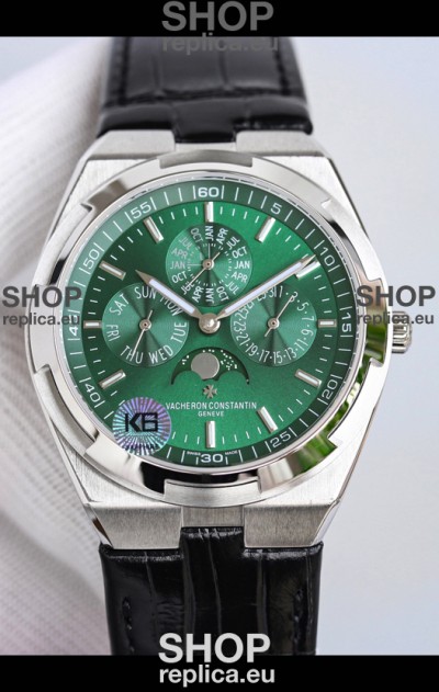 Vacheron Constantin Overseas Perpetual Calendar Ultra-Thin Green Dial with Leather Strap
