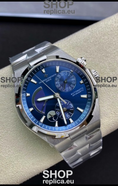 Vacheron Constantin Power Reserve Blue Dial Stainless Steel Casing/Strap Swiss Replica Watch