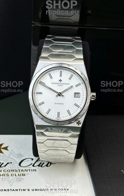 Vacheron Constantin Historiques 222 Super Clone 37MM Steel Casing Watch in White Dial 