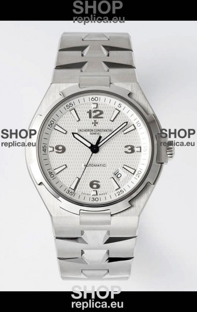 Vacheron Constantin Overseas 1:1 Mirror Swiss Replica Watch in White Dial - Steel Strap