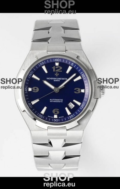 Vacheron Constantin Overseas 1:1 Mirror Swiss Replica Watch in Steel Blue Dial - Steel Strap