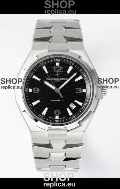 Vacheron Constantin Overseas 1:1 Mirror Swiss Replica Watch in Black Dial - Steel Strap