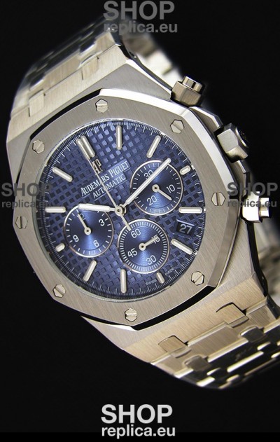 Audemars Piguet Royal Oak Chronograph Blue Dial Swiss Quartz Replica Watch - 41MM