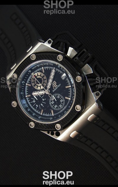 Audemars Piguet Royal Oak Survivor Chronograph Swiss Quartz Watch in Black Dial
