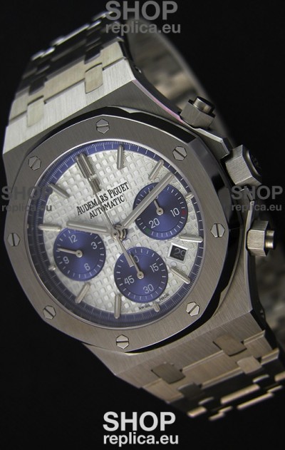 Audemars Piguet Royal Oak Chronograph White Dial Steel Strap Swiss Replica Watch 