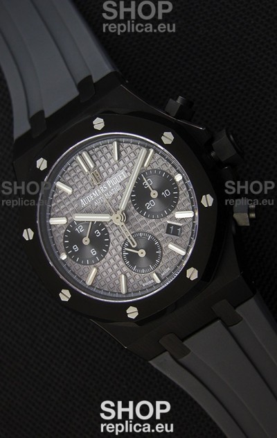 Audemars Piguet Royal Oak Chronograph Slate Grey Dial Rubber Strap PVD Case Swiss Replica Watch 