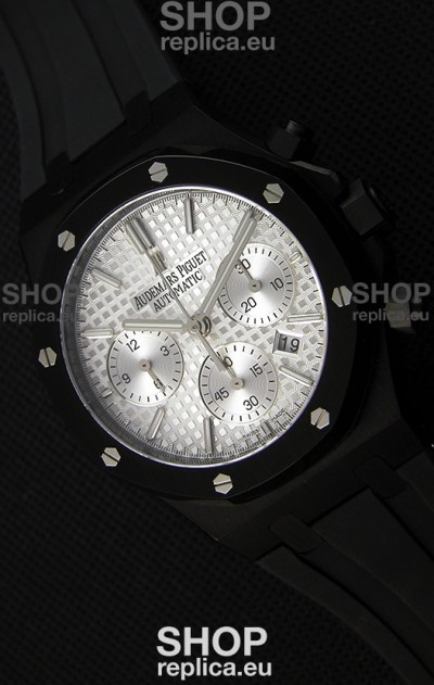 Audemars Piguet Royal Oak Chronograph Silver Toned Dial White Subdials Swiss Replica Watch
