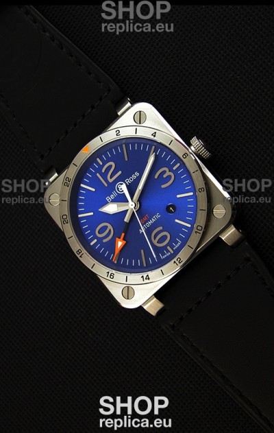 Bell & Ross BR03-93 GMT Steel Swiss Replica Watch Blue Dial 1:1 Edition 42MM