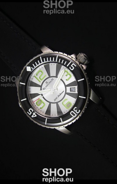Blancpain 500 Fathoms Swiss Replica Watch in White Dial - 1:1 Mirror Edition