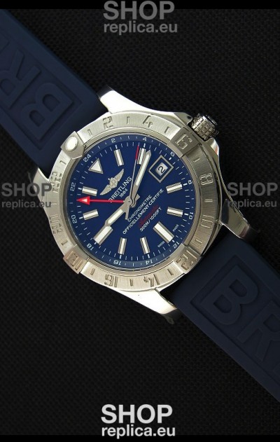 Breitling Avenger II GMT Swiss 1:1 Mirror Replica Watch in Blue Dial 