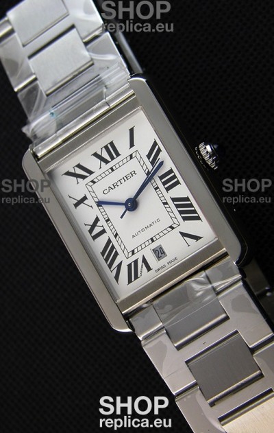 Cartier Tank Solo Swiss Automatic Watch in Leather Strap 31MM Wide 