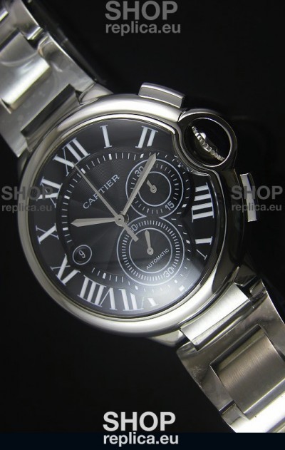 Ballon De Cartier Chronograph in Stainless Steel Case - 1:1 Mirror Replica