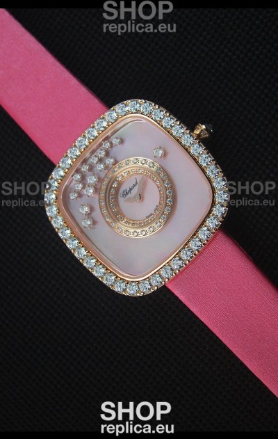 Chopard Happy Diamonds 38MM Pink Strap in Pink Dial