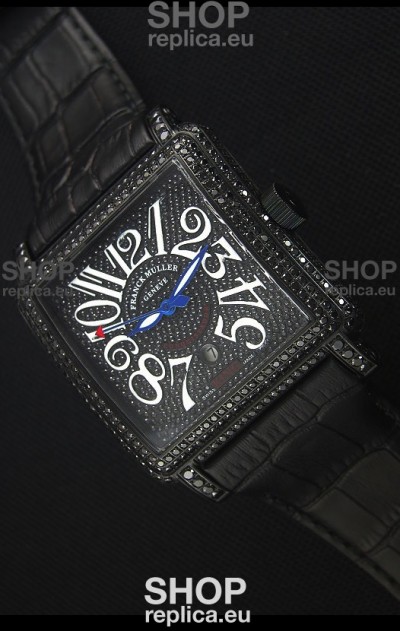 Franck Muller Conquistador King Automatic Swiss Replica Watch in Black PVD Case
