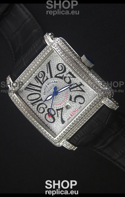 Franck Muller Conquistador King Automatic Swiss Replica Watch in Stainless Steel