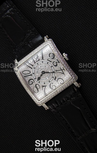 Franck Muller Master of Sqaure Ladies Quartz Replica Watch in Steel Case