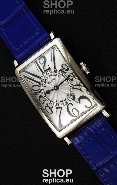 Franck Muller Long Island Ladies Replica Watch in Swiss Quartz Movement Blue Strap 