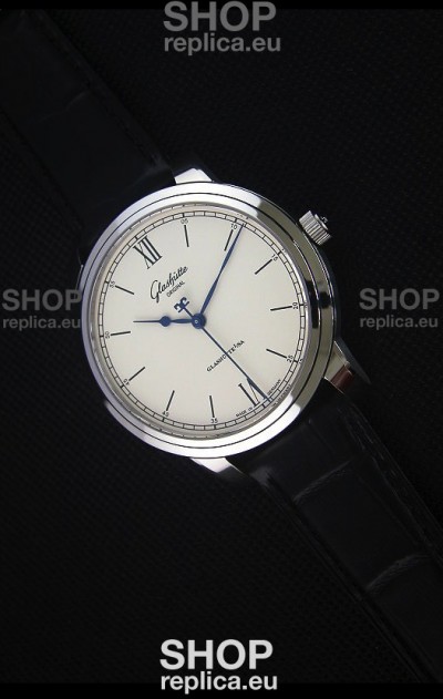 Glashuette Senator Excellence Cream Dial Steel Case Swiss Replica Watch