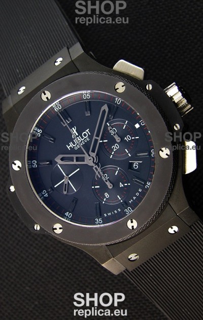 Hublot Big Bang All Black PVD Swiss Replica Watch : 1:1 Mirror Replica 