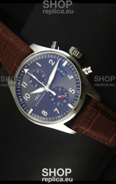 IWC IW387802 Pilot Chronograph 1:1 Mirror Replica with Leather Strap