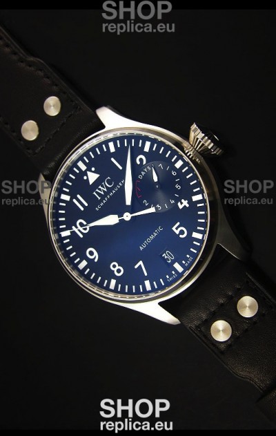 IWC Big Pilot IW500901 - Functional Power Reserve Brown Strap Black Dial 1:1 Mirror Watch