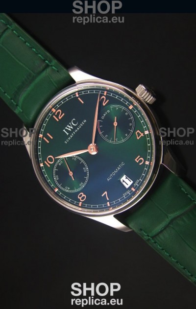 IWC Portugieser Swiss 1:1 Mirror Replica Watch Green Dial Steel Case Watch
