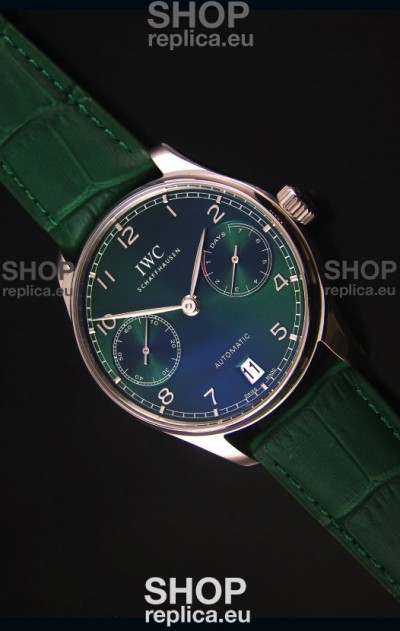 IWC Portugieser Swiss 1:1 Mirror Replica Watch Green Dial Steel Case Watch