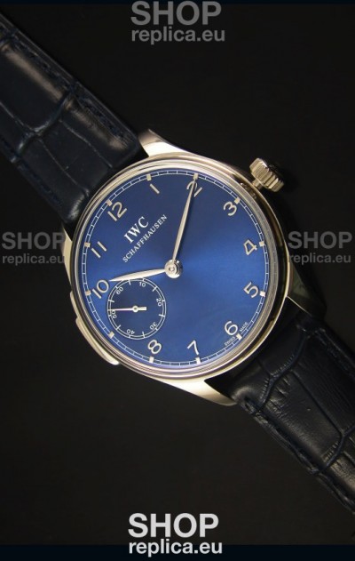 IWC Portuguese Handwind Ref# IW5242 Swiss 1:1 Mirror Blue Dial Watch