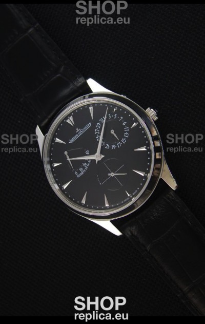 Jaeger-LeCoultre Master Ultra Thin Réserve De Marche Black Dial 1:1 Mirror Replica Watch