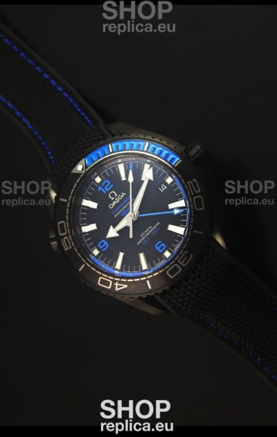 Omega Seamaster Planet Ocean Deep Black Blue GMT 1:1 Edition Swiss Replica Watch