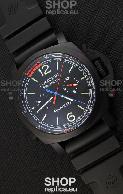 Panerai Luminor Regatta Japanese Replica Watch in PVD Case