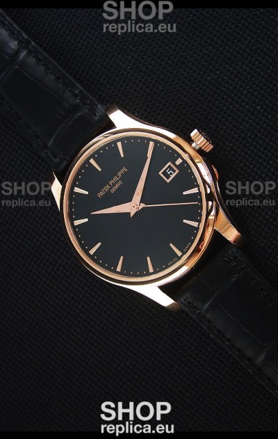 Patek Philippe #Ref 5227 Yellow Gold Watch in Black Dial 1:1 Swiss Replica Watch 